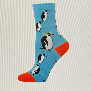 Funky Penguin Socks Blue Size Ages 6-8